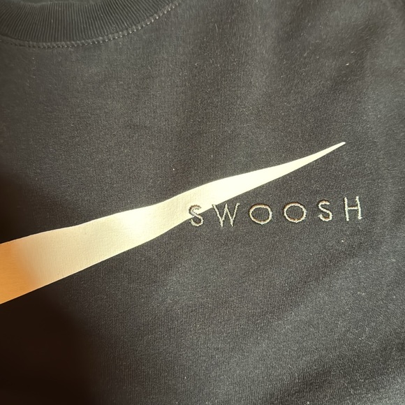 Nike Black Double Swoosh Graphic Tee - Black/White - Medium - Picture 3 of 5